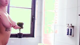 Shake The Snake - Red Head Babe Have Shower Masturbation