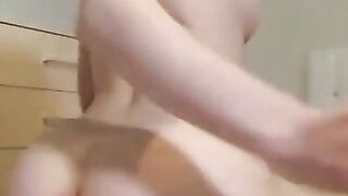 Busty Teen masturbating and fucking her tight asshole