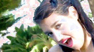 exposedlatinas - Latina dark hair plowed in the booty outside