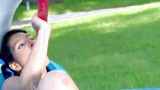 exposedlatinas - Latina dark hair plowed in the booty outside