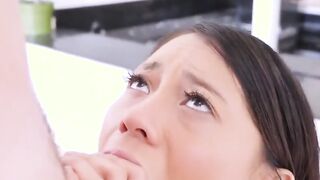 CUM4K Multiple Overflowing Creampies Oozing from Horny Strokes cunt with mouth