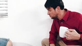 ADULT TIME - Nanny Riley Jacobs Getting Stuck and given a Facial