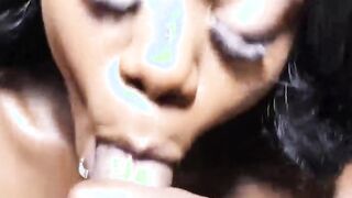 crazy oral sex game mrsfeedme slobs on long african cock