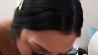 Incredible Sexy Dark Hair (Camila Cano) Has A one On one Inspiration Workout With