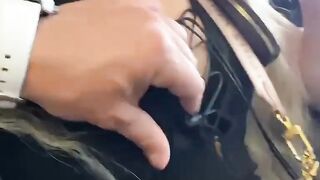 PUBLIC RISKY SEX SHOWING PUSSY IN THE TR