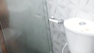 Jerking off watching my stepsister showering