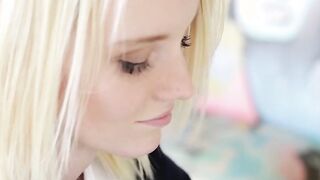 Sleazy harlot teenagers Sammie Daniels ride her teachers dick