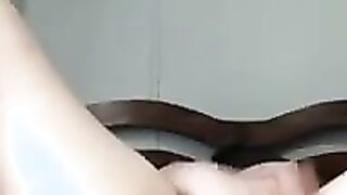 Nerdy Babe fingering her wet pussy
