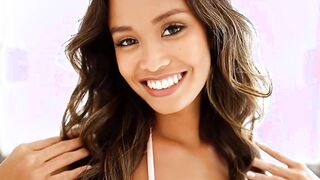 Turned On Bimbo Putri Cinta Reveals Her Tanned Soak Snatch