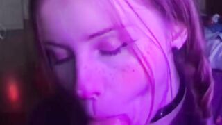 Younger Stepsister Sucks Big Cock and Gets Cum on Face