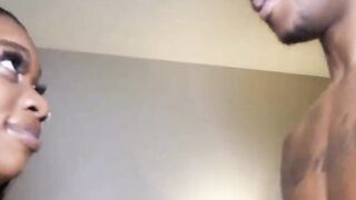 Hot chocolate spice thick gigantic booty fucks big black cock p1