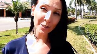 German mom meets, flirts and fucks on holiday with tourist