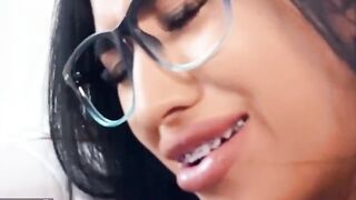 Mofos - Huge Melons Dark Hair Cutie Edible Aubrey Getting Freaky For Her Husband's Brother's Gigantic Penis