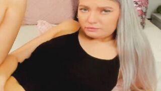 Blonde Naughty Babe Rubbing Her Sweet Pussy