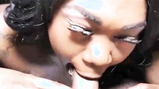 crazy oral sex game mrsfeedme slobs on huge ebony dick