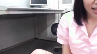 Japanese nurse, Yui Nozomi is sucking dick, uncensored