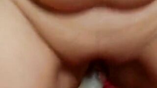 Red Haired mom uses a sex sex sex toy on herself