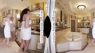 Naughty America - Rachael Cavalli surprises her bridesmaids, Katie Monroe and Reagan