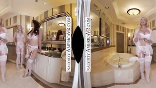 Naughty America - Rachael Cavalli surprises her bridesmaids, Katie Monroe and Reagan
