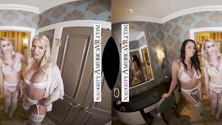 Naughty America - Rachael Cavalli surprises her bridesmaids, Katie Monroe and Reagan