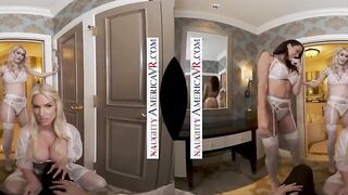 Naughty America - Rachael Cavalli surprises her bridesmaids, Katie Monroe and Reagan