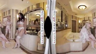 Naughty America - Rachael Cavalli surprises her bridesmaids, Katie Monroe and Reagan