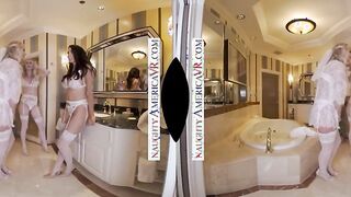 Naughty America - Rachael Cavalli surprises her bridesmaids, Katie Monroe and Reagan