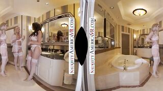 Naughty America - Rachael Cavalli surprises her bridesmaids, Katie Monroe and Reagan