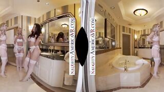 Naughty America - Rachael Cavalli surprises her bridesmaids, Katie Monroe and Reagan