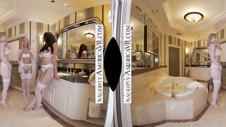 Naughty America - Rachael Cavalli surprises her bridesmaids, Katie Monroe and Reagan