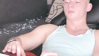 Colossal Blonde Muscle flick the bean Part 2