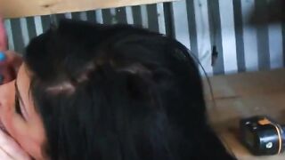 Latina dark haired Andy San Dimas getting plowed! by mechanic