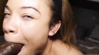 Jamie Marleign Asian n black loves swallowing stretch3x huge ebony dick