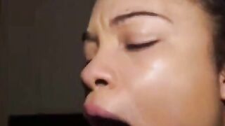 Jamie Marleign Asian n black loves swallowing stretch3x huge ebony dick