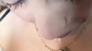 Big Boobs Blonde Takes a Lot of Cum on her Fake Boobs