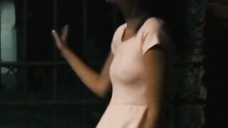 Goddess freckled Bae's super sexy titties jiggle as she masturbate