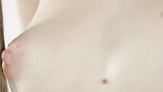 Running her hands all over her silky smooth skin, Xenia prepares her body for the