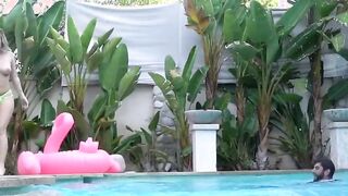 SCAM ANGELS - #Bailey Brooke #Kiara Cole #Logan Huge - Afternoon Pool