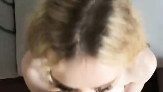 Slutty British Blonde Teen Takes Huge Fa