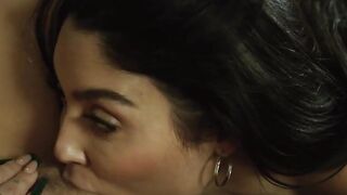 Lesbians Vanessa Sky & Jazlyn Ray Take Turns Eat Pussy