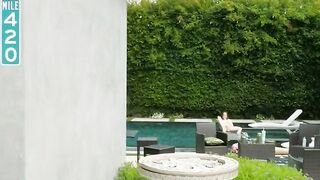 Bouncy Boobed Jackie Hoff Seduces Her Boyfriend By The Pool
