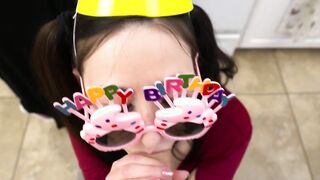 Mature mom and sis gave BJ for birthday