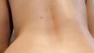 Jessica stuffs beads up her asshole