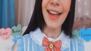 beauty cunt with mouth babe Pleasures Her Holes