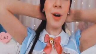 beauty cunt with mouth babe Pleasures Her Holes