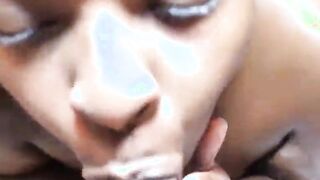 her pussy looks soo amazingly Beauty chocolate freak fucks big black cock