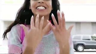POV Sensual Outdoor Fucking With All Natural Dark Hair babe (Vienna Ebony) -