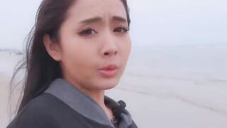 A Pretty Girl at the Beach Fucking a Str