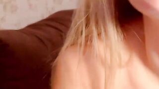 Natural Ukrainian babe plays with pussy on webcam