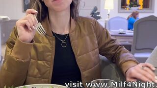 Wife takes huge double creampie from husband and friend